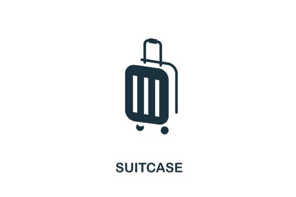 Creative Suitcase Icon: A Versatile Design Asset for Modern Projects