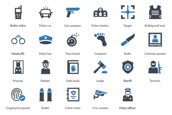 Crime Investigation Icons: The Practical Design Tool for Visual Storytelling and Professional Projects