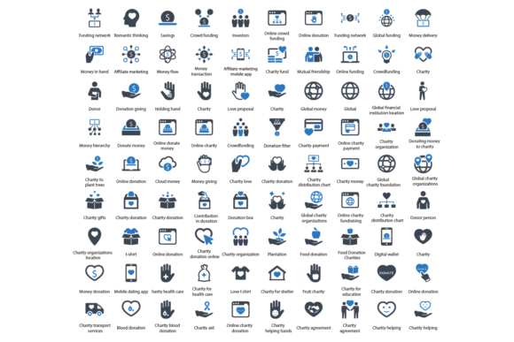 Crowdfunding and Donation Icons for Every Design Need