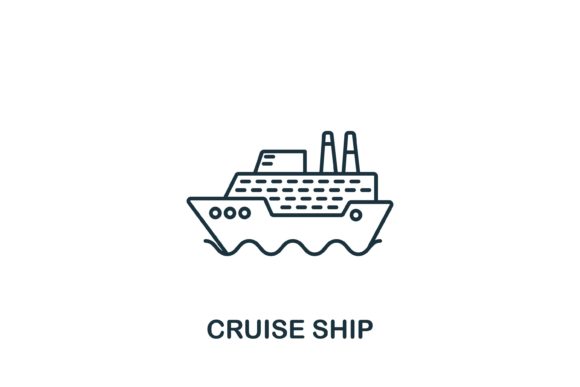 Cruise Ship Icon: A Versatile Design Element for Web and Infographics