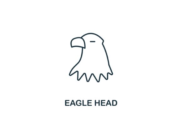 Eagle Head Icon from Usa Collection: A Versatile Design Asset for Real-World Use