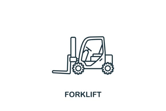 Forklift Icon: Simple Design for Versatile Use