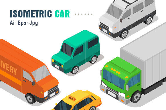 Isometric Car Vehicle: A Versatile Design Asset for Modern Creatives and Businesses