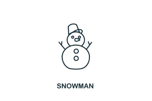 Snowman Icon for Winter Designs