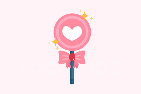 Sweet Deluxe - Heart Lollipop Icon: A Versatile Design Asset for Creative Projects
