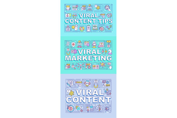 Unlocking the Power of Viral Marketing Word Concepts Banner Set